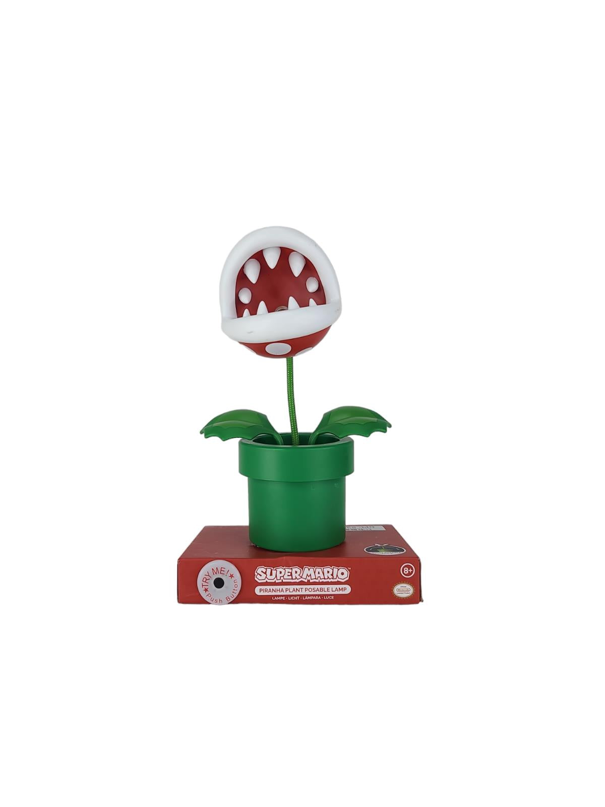 Super Mario Paladone Nintendo Piranha Plant Posable LED kid's desk lamp light