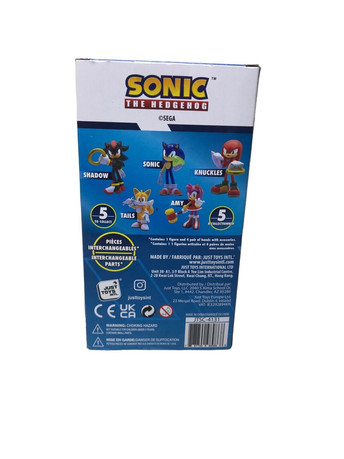 Sonic The Hedgehog Sonic Buildable Action Figure Figurine, Just Toys New