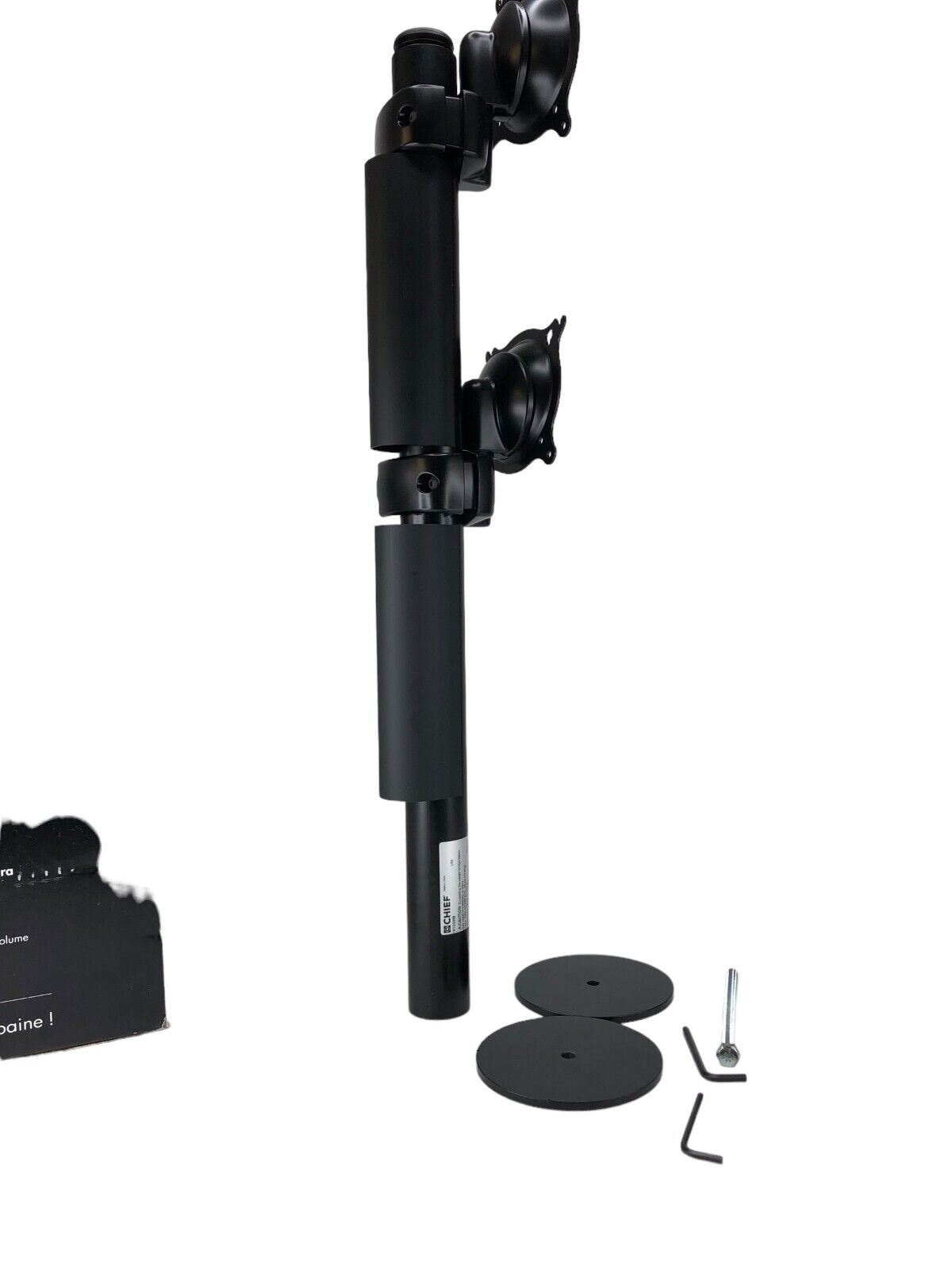 Chief Flat Panel Dual Vertical Monitor Table Stand - Black KTP230B