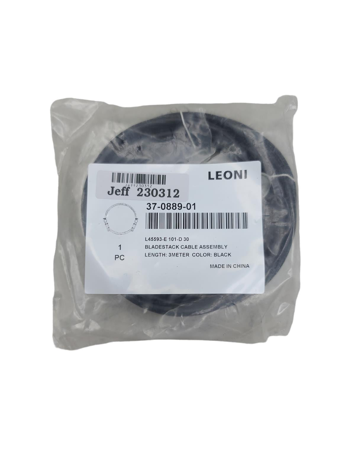 Leoni L45593-E101-D30 3 Meter Bladestack Cable Assembly 37-0889-01 NEW