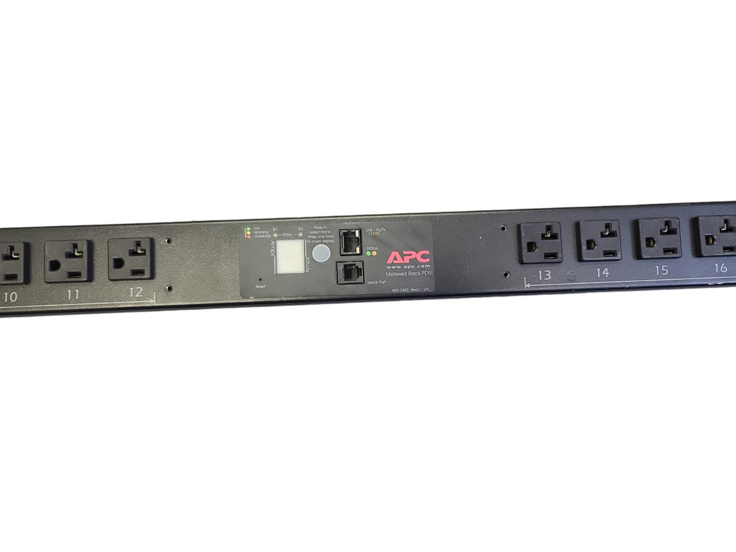 APC AP7832 Metered PDU 0U 30A 120V (24x) 5-20R Outlets L5-30P Input