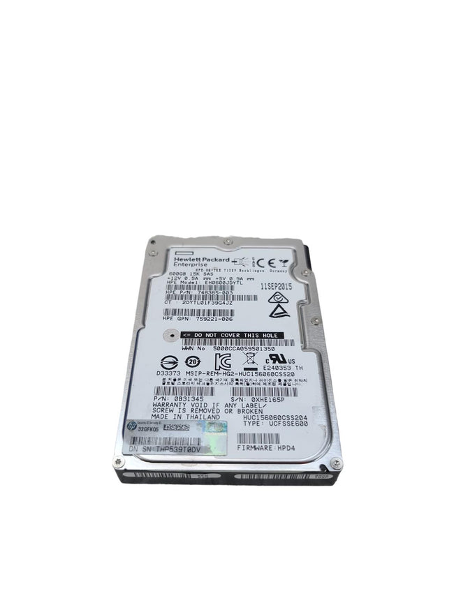 Hewlett Packard Enterprise 600GB 15K SAS EH0600JDYTL