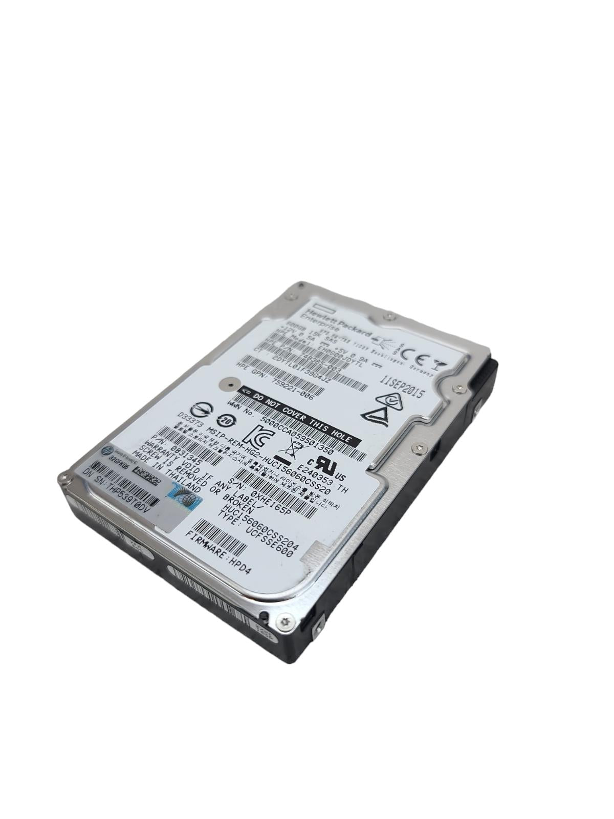 Hewlett Packard Enterprise 600GB 15K SAS EH0600JDYTL