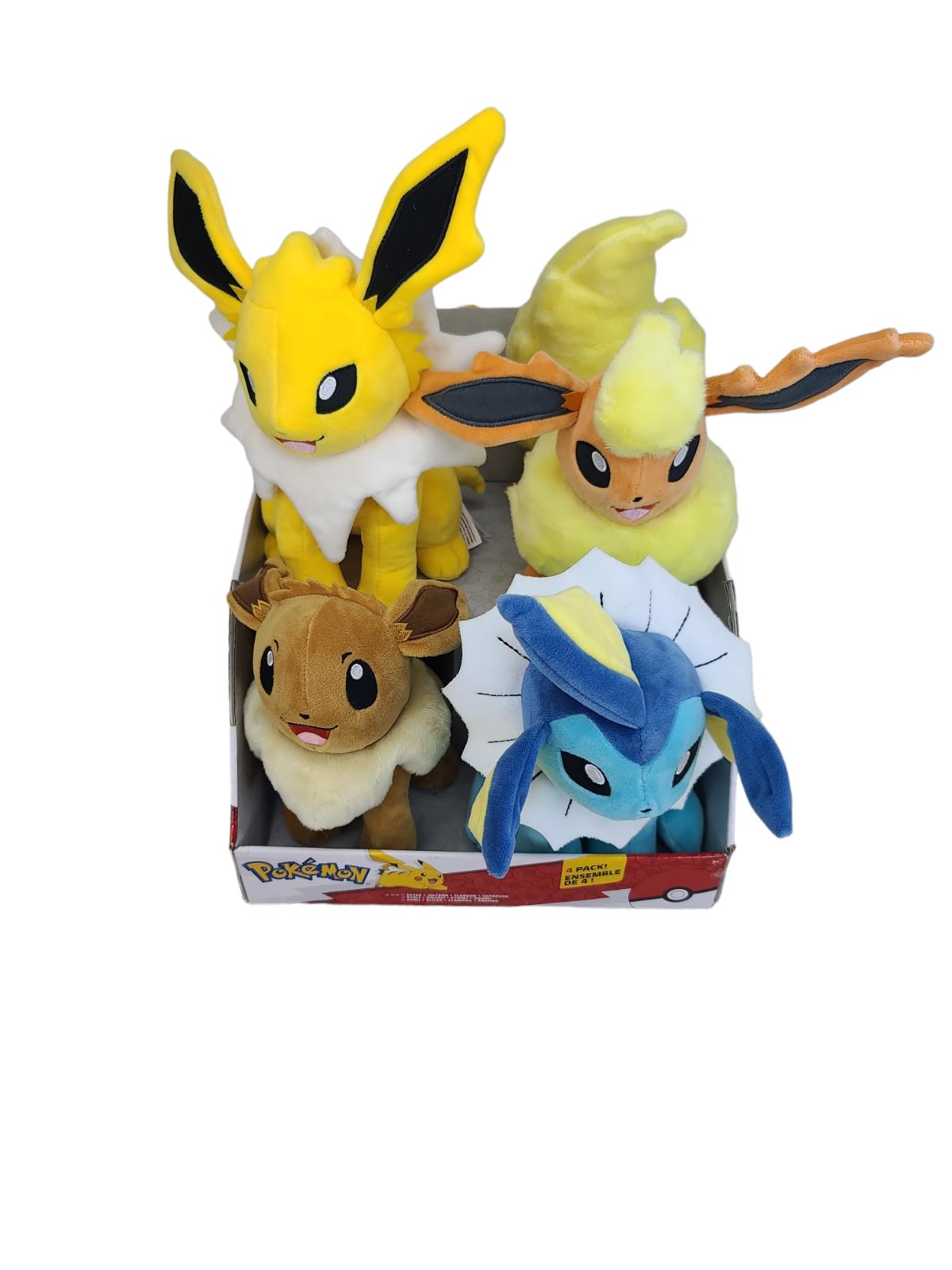 Pokemon Eevee Plush Collection 4-Pack Jolteon Flareon Vaporeon 10” - NEW