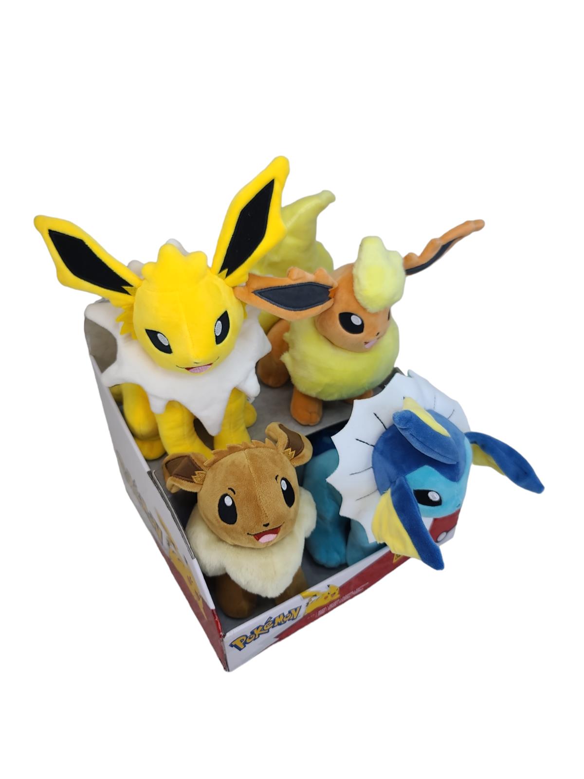 Pokemon Eevee Plush Collection 4-Pack Jolteon Flareon Vaporeon 10” - NEW