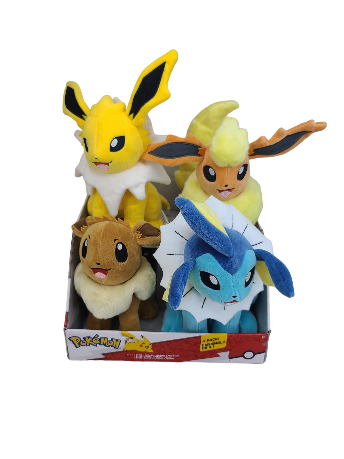 Pokemon Eevee Plush Collection 4-Pack Jolteon Flareon Vaporeon 10” - NEW