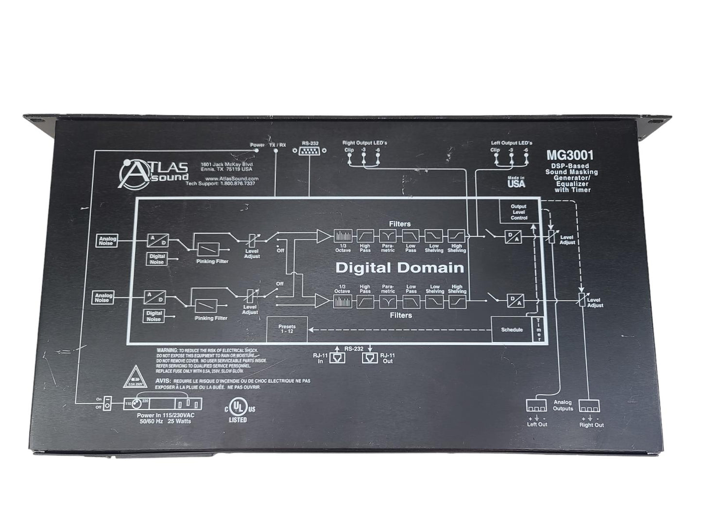 Atlas Sound, Sound Masking/Equalizer MG3001