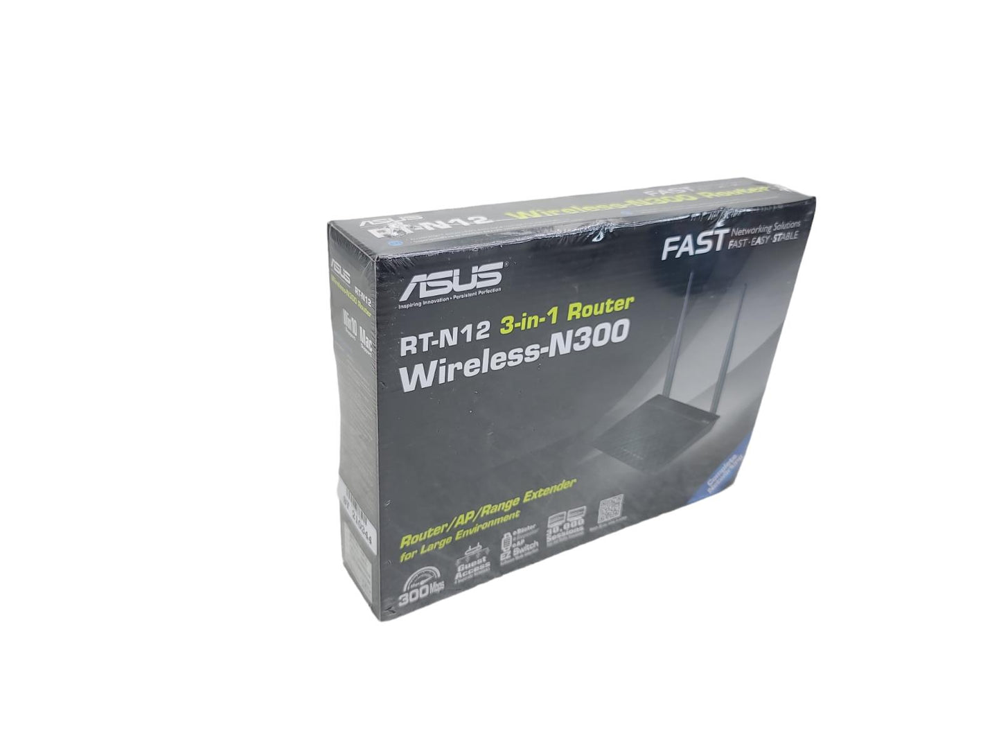 ASUS RT-N12 Wireless-N 300Mbps Antenna 3-in-1 Router/AP/Range Extender - NEW