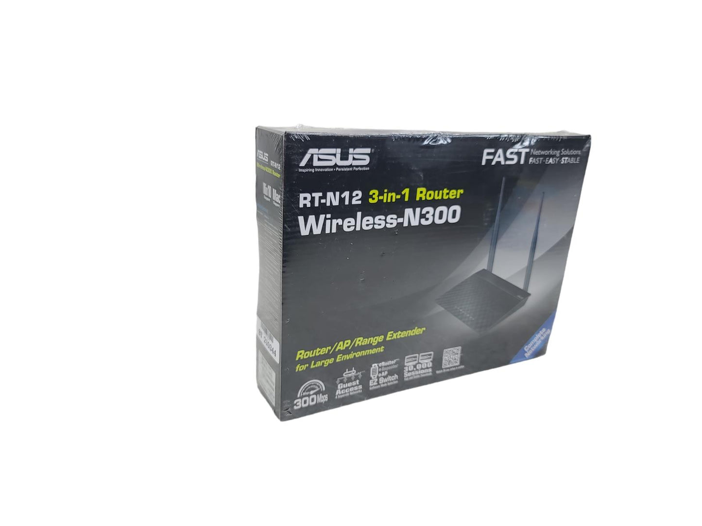 ASUS RT-N12 Wireless-N 300Mbps Antenna 3-in-1 Router/AP/Range Extender - NEW