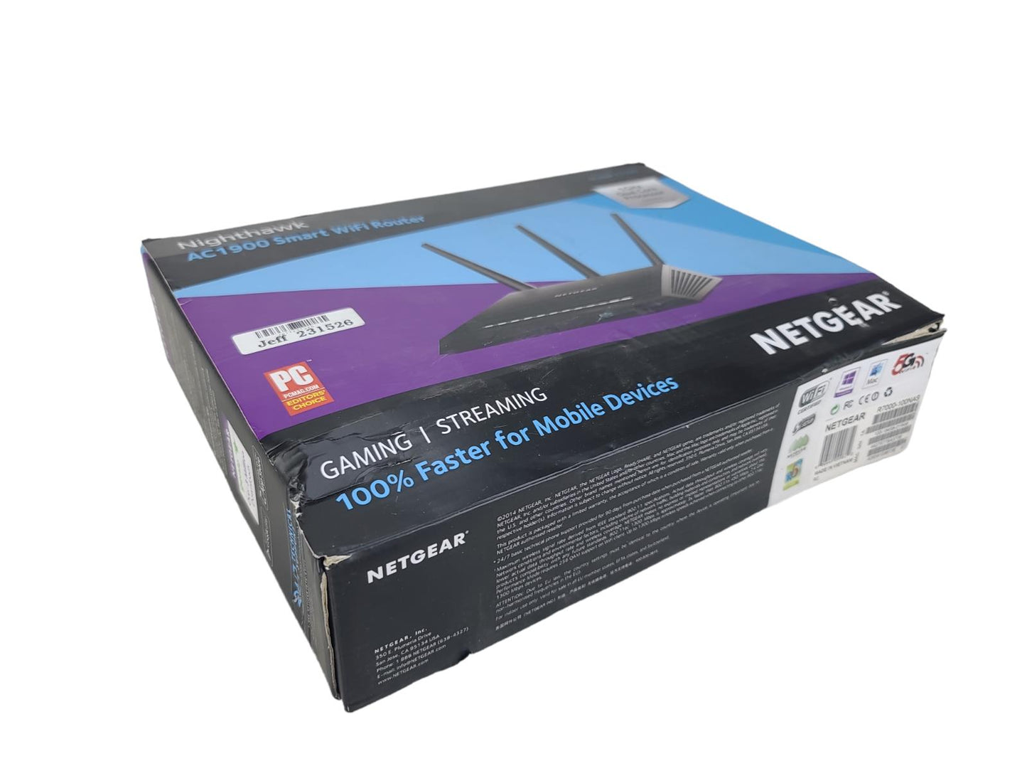 NETGEAR Nighthawk R7000 Smart WiFi Wireless Router AC1900