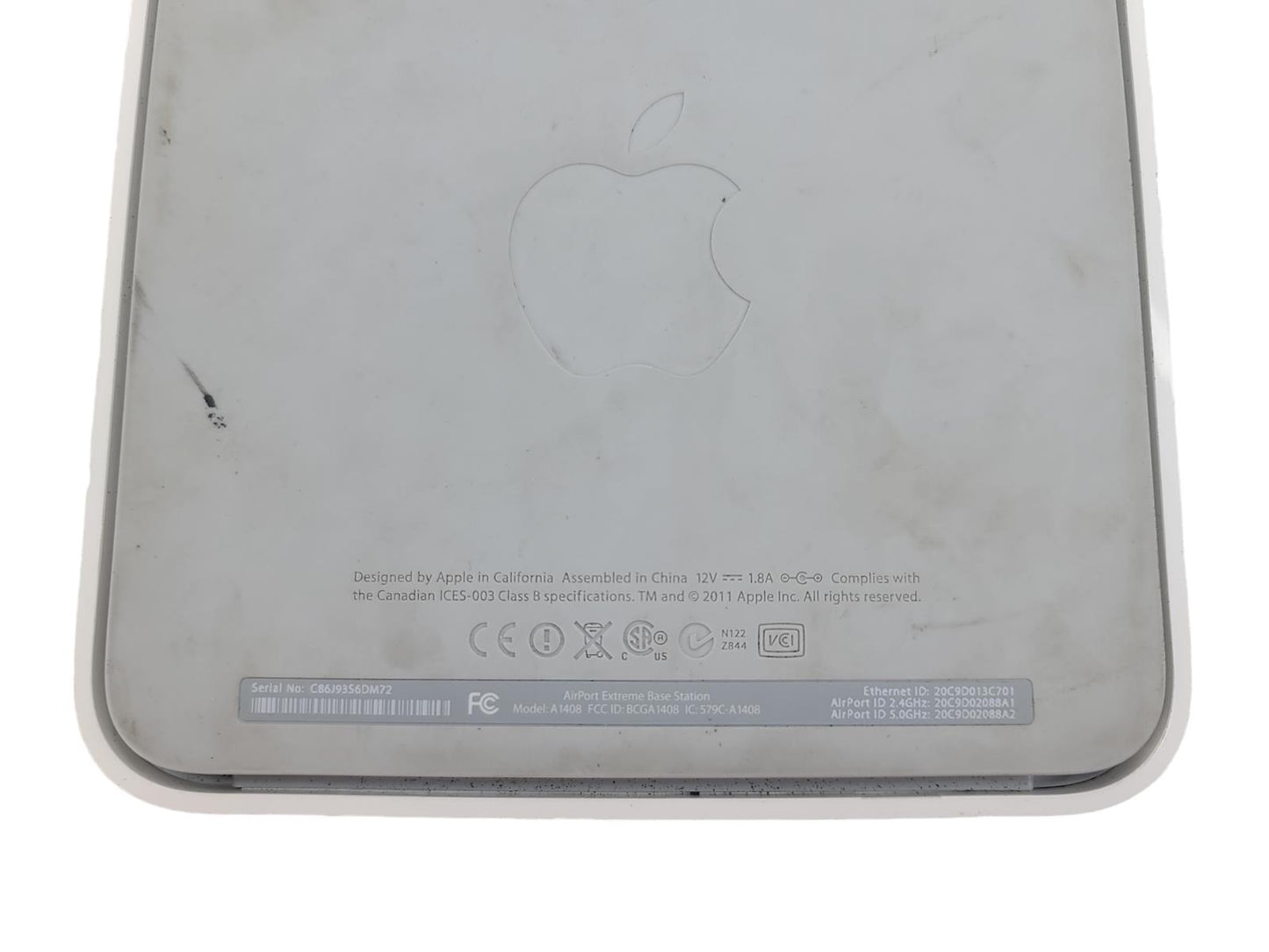 Apple A1408 Airport Extreme 802.11n Wi-Fi Router Base Station