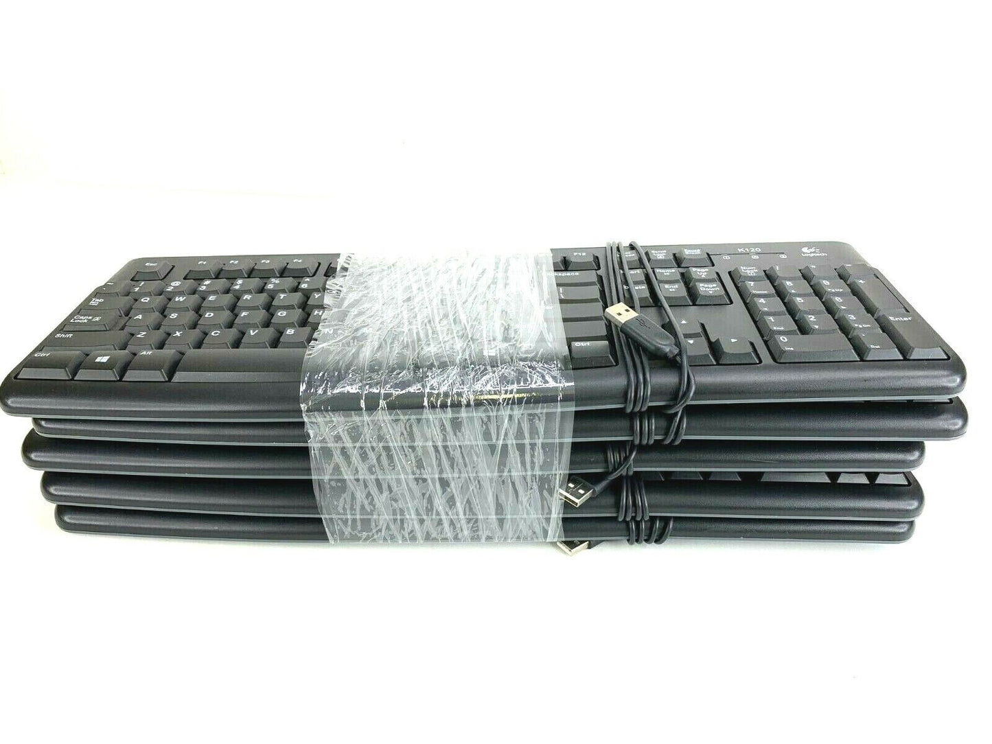 Lot of (5) Logitech K120 USB Wired Keyboard