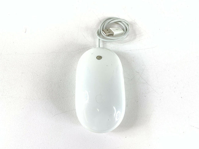 LOT of (2) Genuine OEM Apple Mighty Mouse Wired USB White Model A1152 MA086LL/A