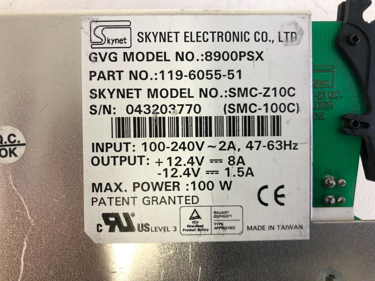 Skynet 8900PSX SMC-Z10C 119-6055-51 Power Supply