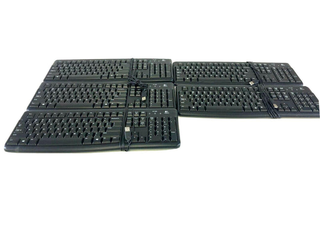 Lot of 5 Logitech K120 USB Wired Keyboard Black 820-004520