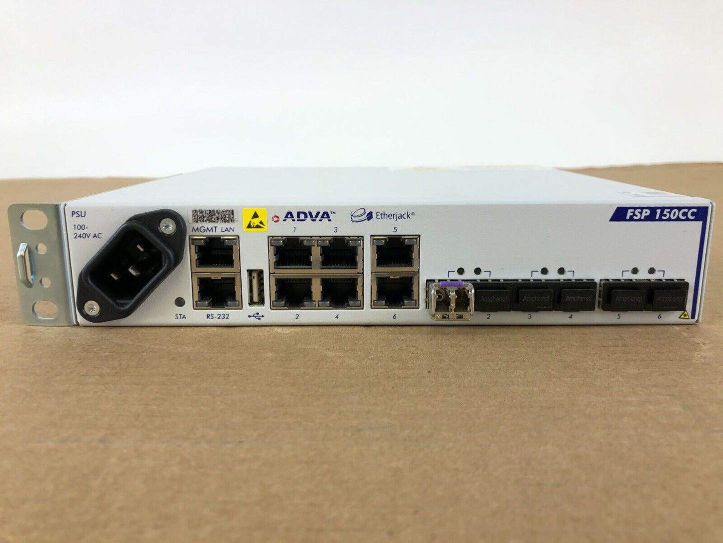 ADVA FSP150CC Optical Network Carrier Ethernet Switch 1078904620-01 AS IS