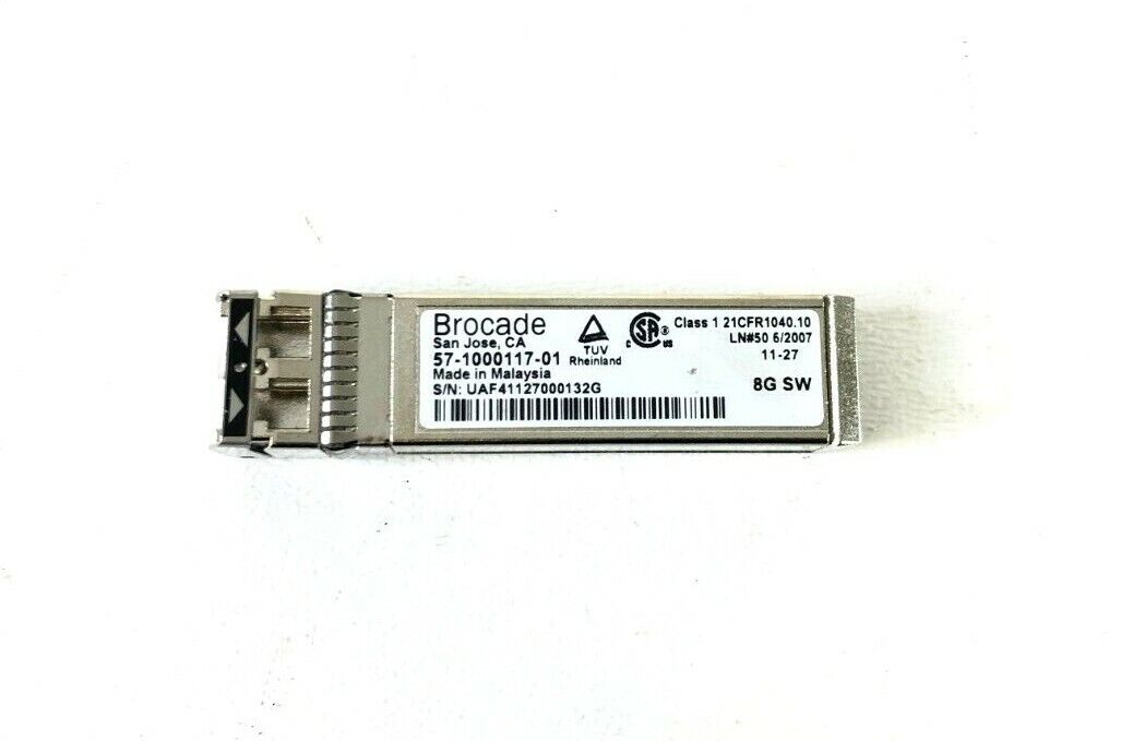Lot of 10 - Brocade 57-1000117-01 8GB FC 850nm SW SFP+ Fiber Optic Transceiver