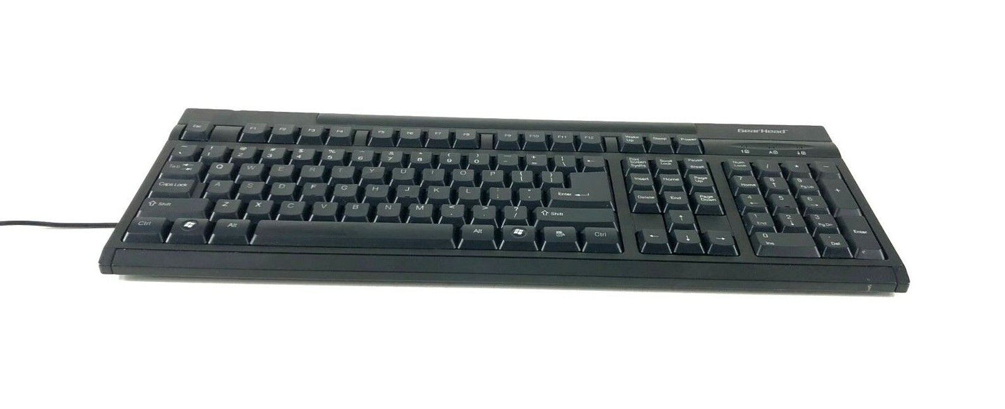 Gear Head KB2500U USB Wired Quiet Type Keyboard Black