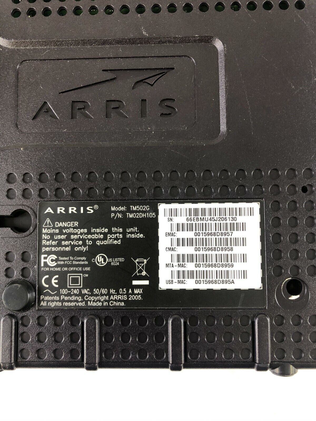 ARRIS Modem Model TM502G