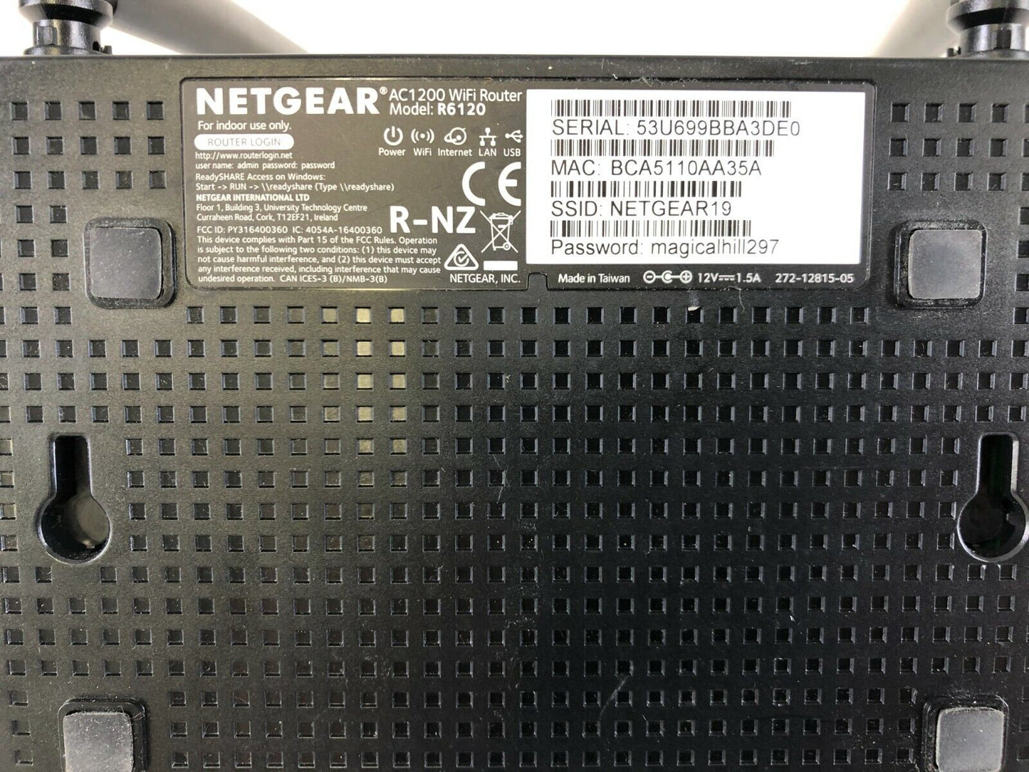 NETGEAR WiFi Router (R6120) - AC1200 Dual Band Wireless