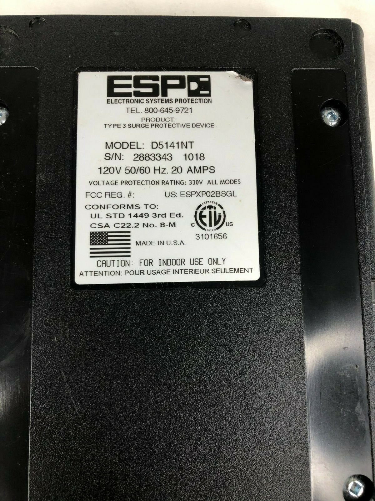 Electronic Systems Protection ESP Network Digital D5141NT