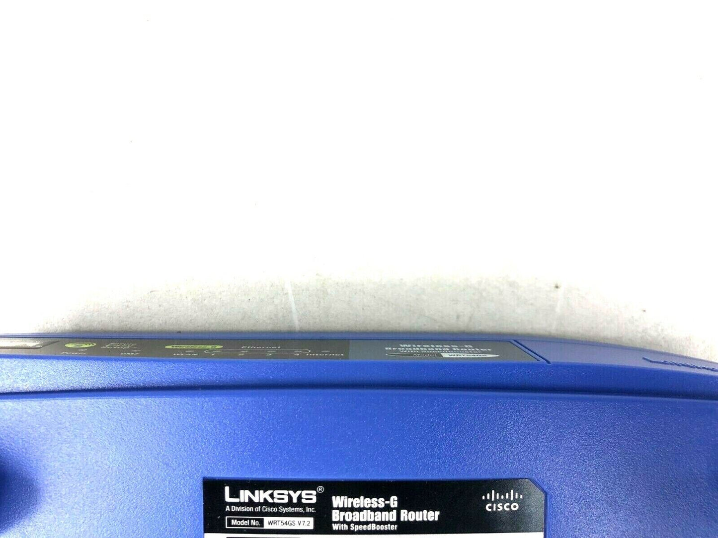 Linksys Wireless-g 2.4 Ghz Broadband Router Speed Booster model WRT54GS V7.2