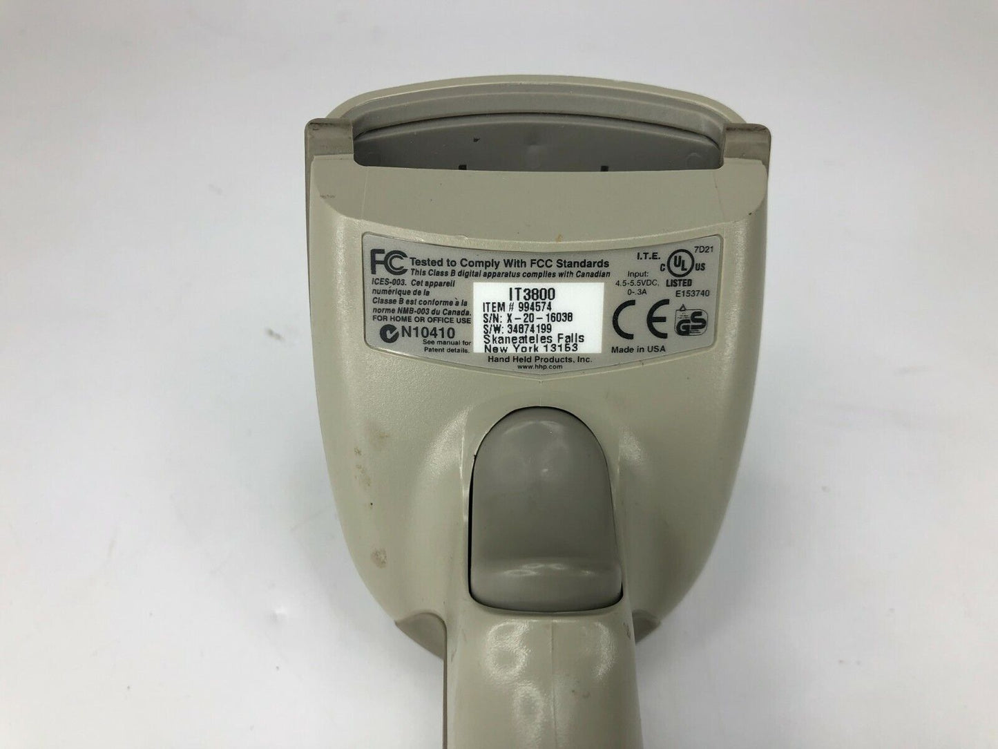 Handheld Products HHP IT3800 USB Wired Barcode Scanner TESTED