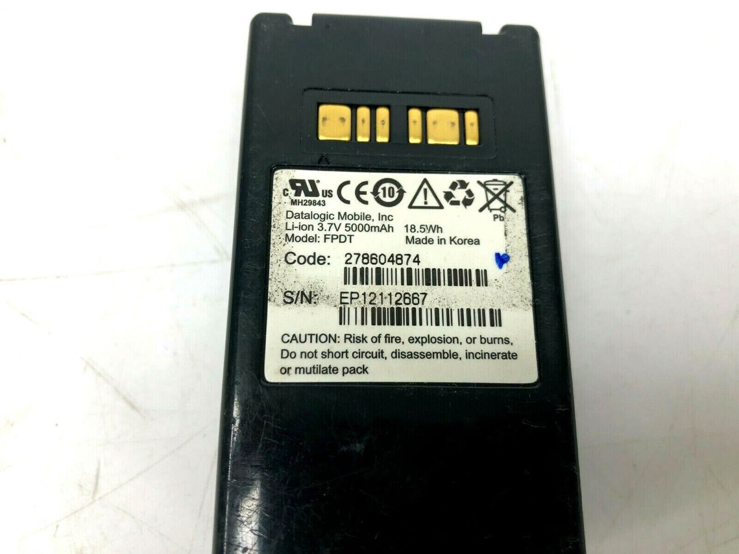 Datalogic Battery 3.7v 5000mAh / 18.5Wh  Model FPDT