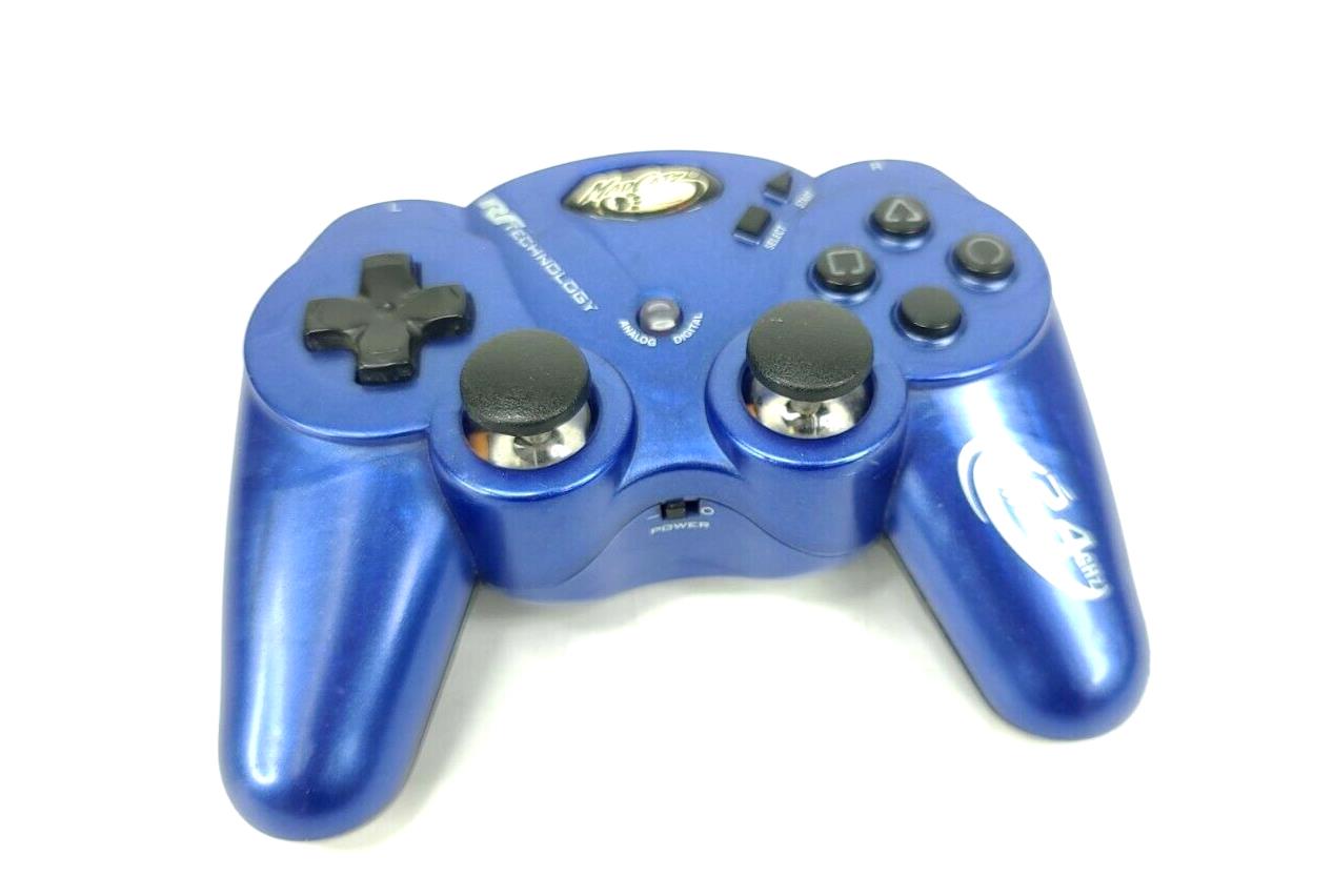 Mad Catz Lynx 8246 Blue RF Technology 2.4 GHz Wireless PS1/PS2 Controller