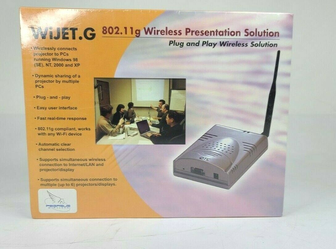 QTC WiJet.G 802.11g Wireless Projector Monitor Adapter Video WIFI BRAND NEW