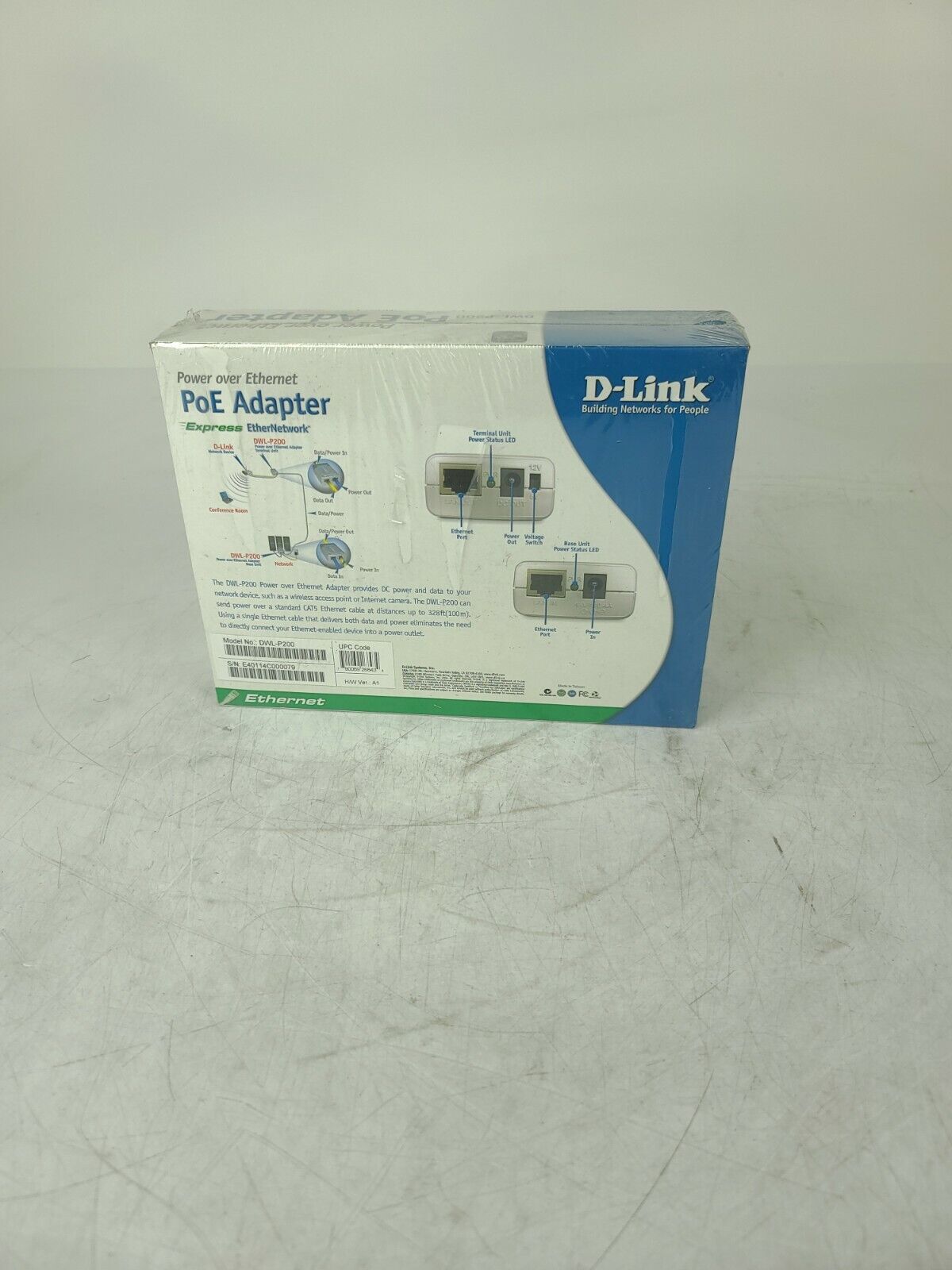 D-Link DWL-P200 Express EtherNetwork PoE Adapter New and factory sealed.