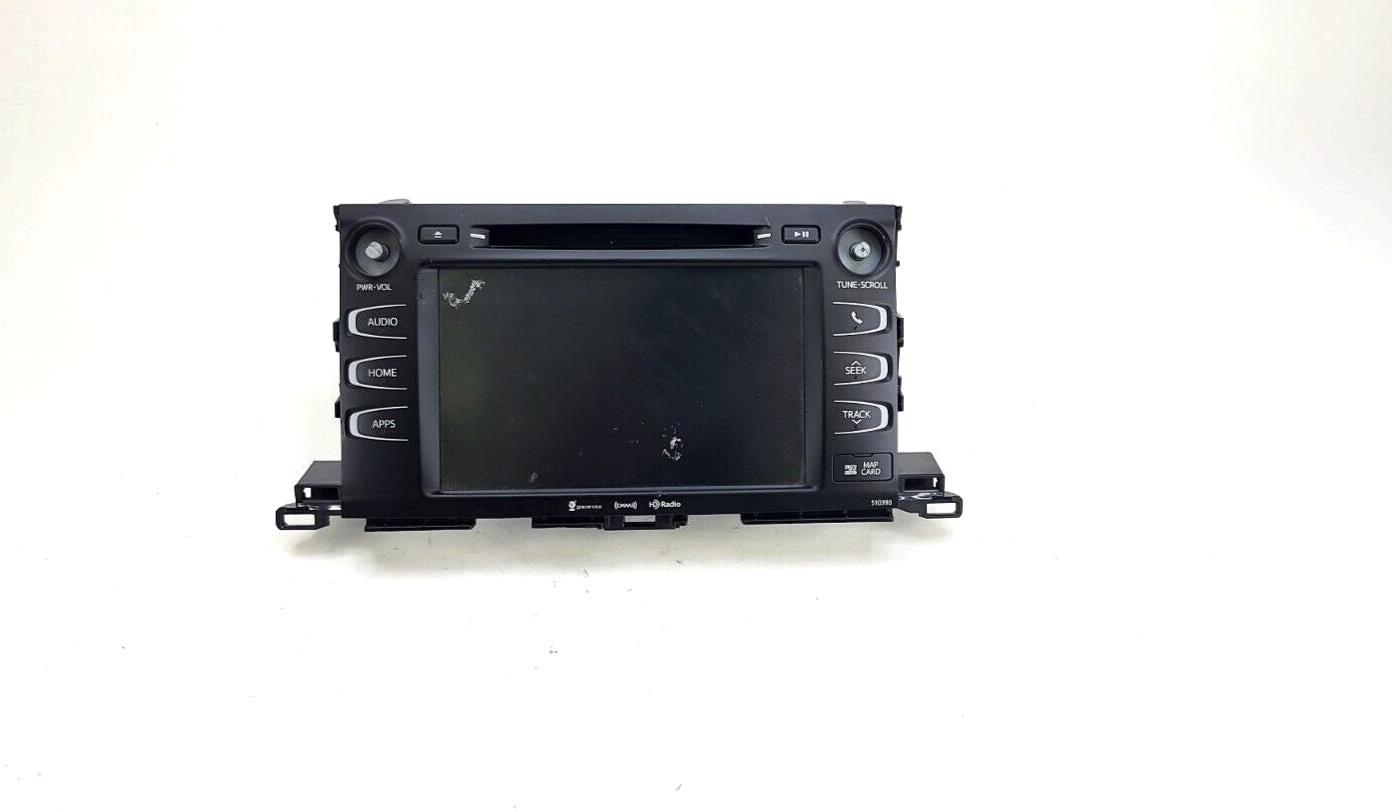 2019 Toyota Highlander GPS Radio Display Assembly 86100-0E293 For Parts Only