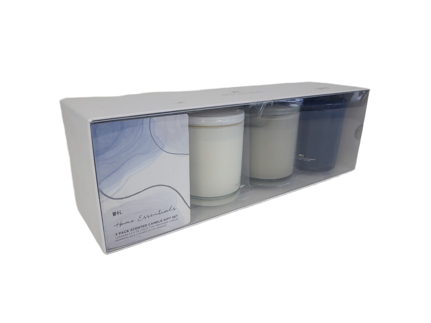 W + L HOME ESSENTIALS 3 PACK SCENTED CANDLE GIFT SET