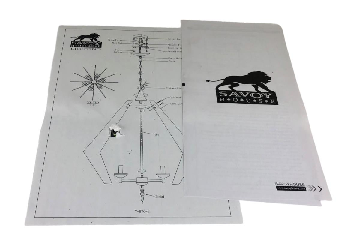 Savoy House 7-670-6-11 6CX60W Light Pendant