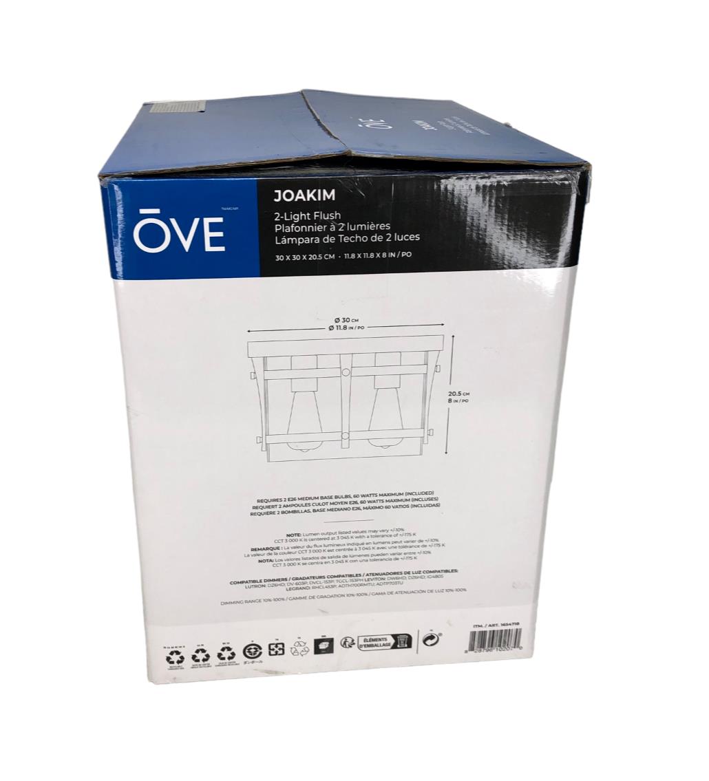 Ove Joakim 1654718 2-light flush New Open Box