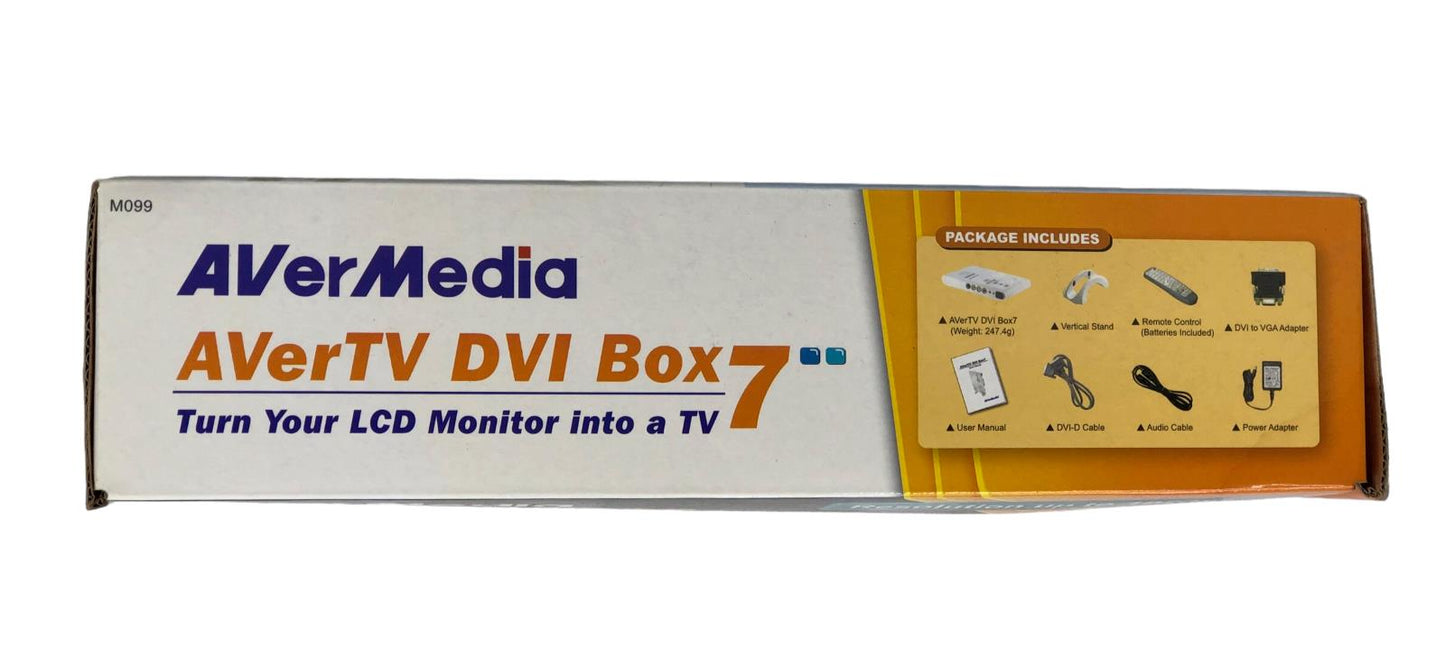 AVerMedia AverTV DVI Box 7 New Open Box With Remote & All Accessories M099