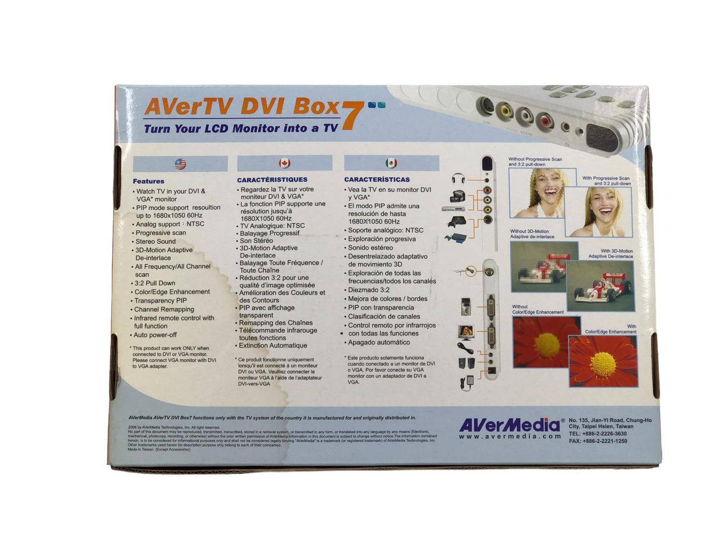 AVerMedia AverTV DVI Box 7 New Open Box With Remote & All Accessories M099