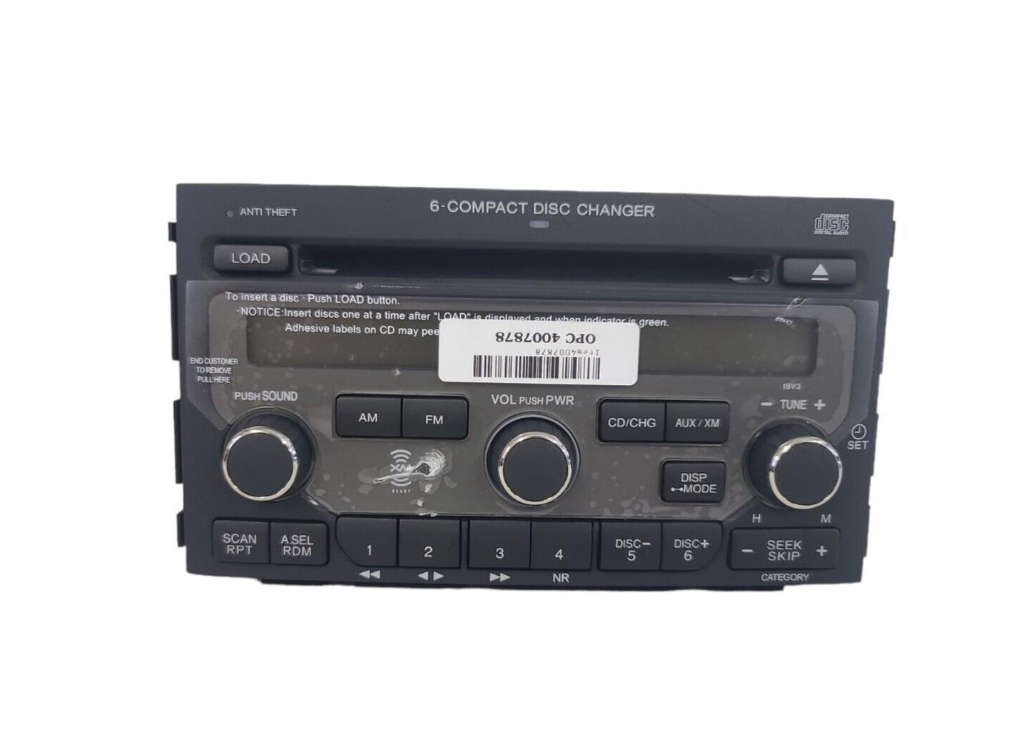 2008 Honda Pilot 39100-STW-A110 Factory Radio 6 Compact Disc Changer