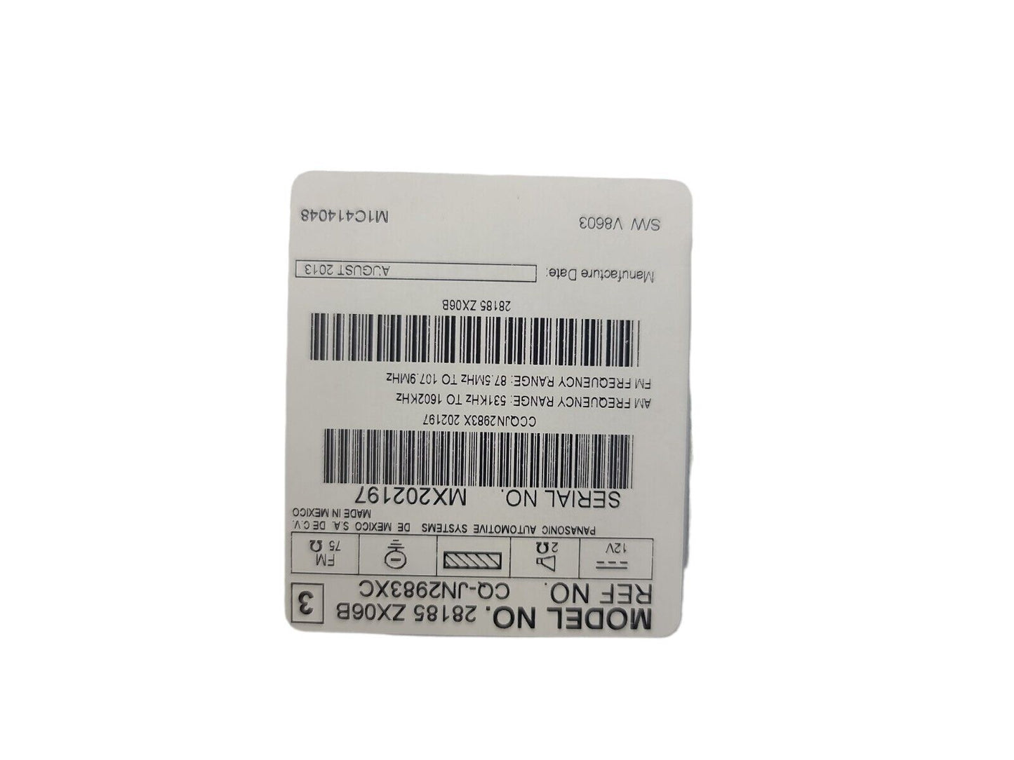 28185-ZX16B Nissan OEM Genuine DECK-CD