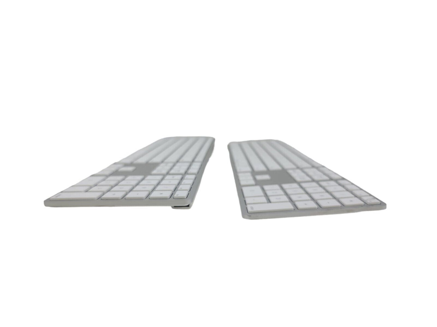 Lot of 2 Original Apple A1243 White/Aluminum USB Wired Standard Keyboard