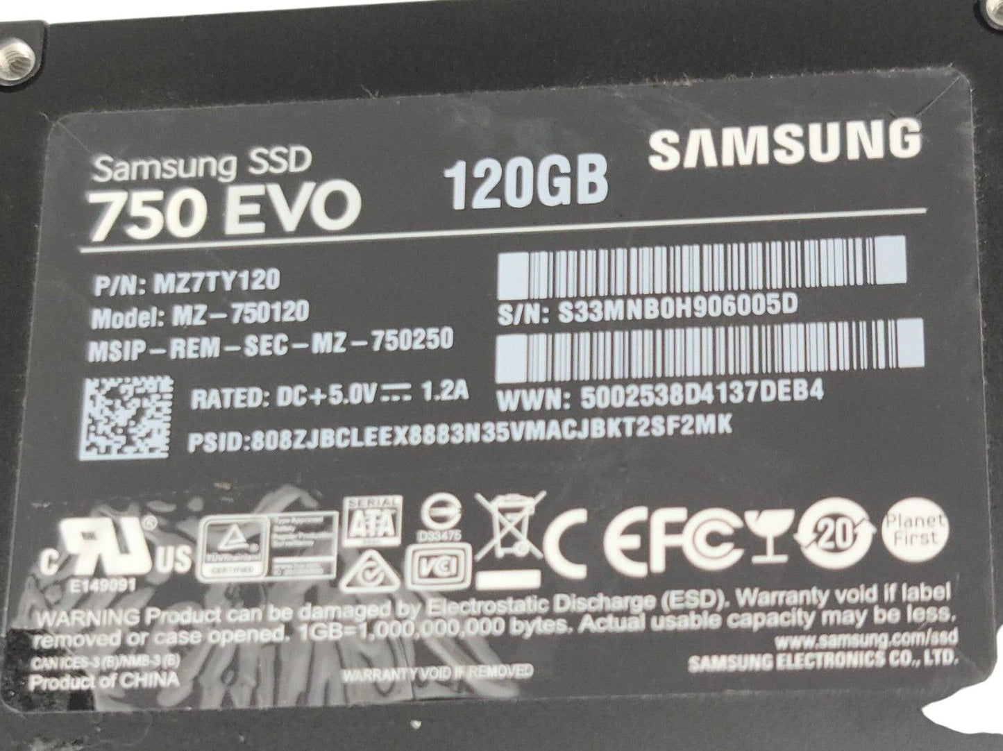 Samsung MZ-7PD128D MZ-7TE1280 MZ-750120 MZ-76E250 MZ-7TE120 MZ-7TE250 MZ-7PD2560