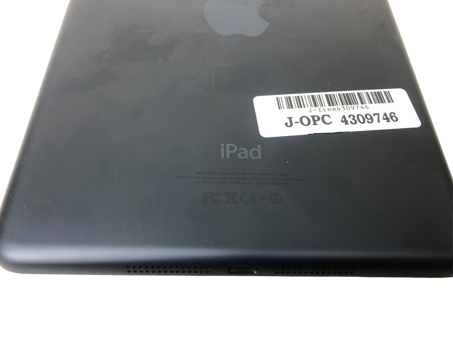 Apple iPad Mini A1432 ID locked | Spec is Unknown | For parts ONLY