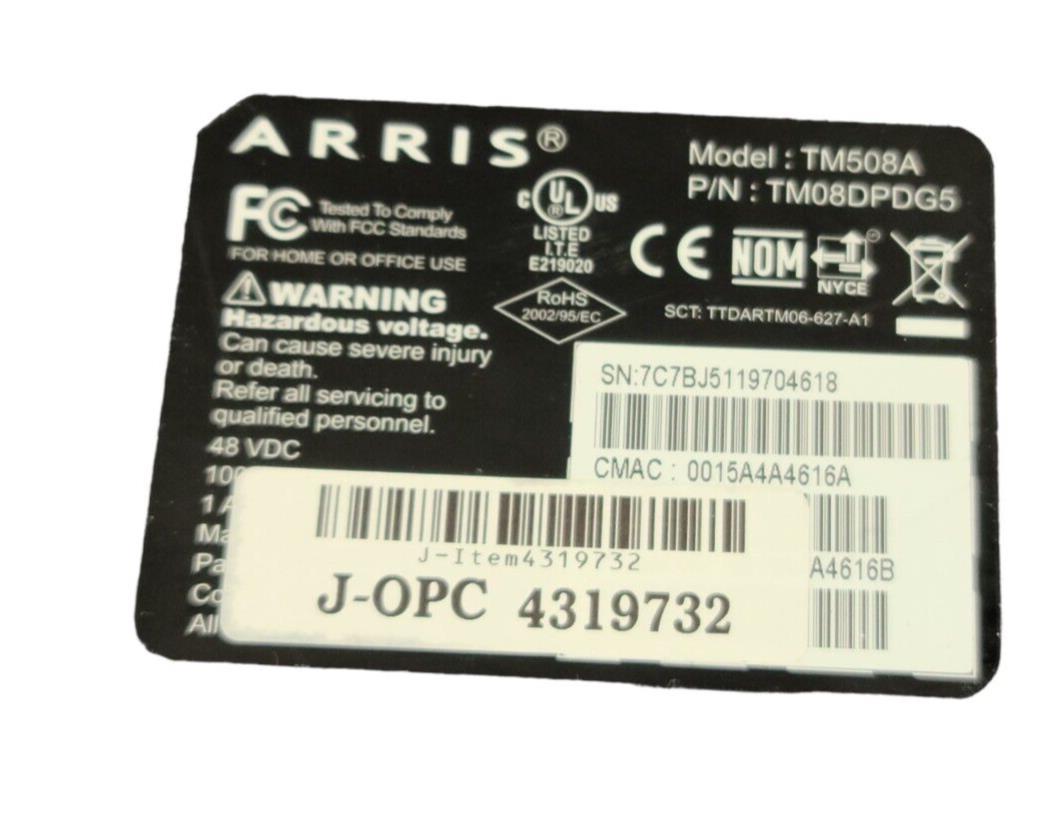 Arris Touchstone Telephony Modem TM508 TM508A TM08DPDG5