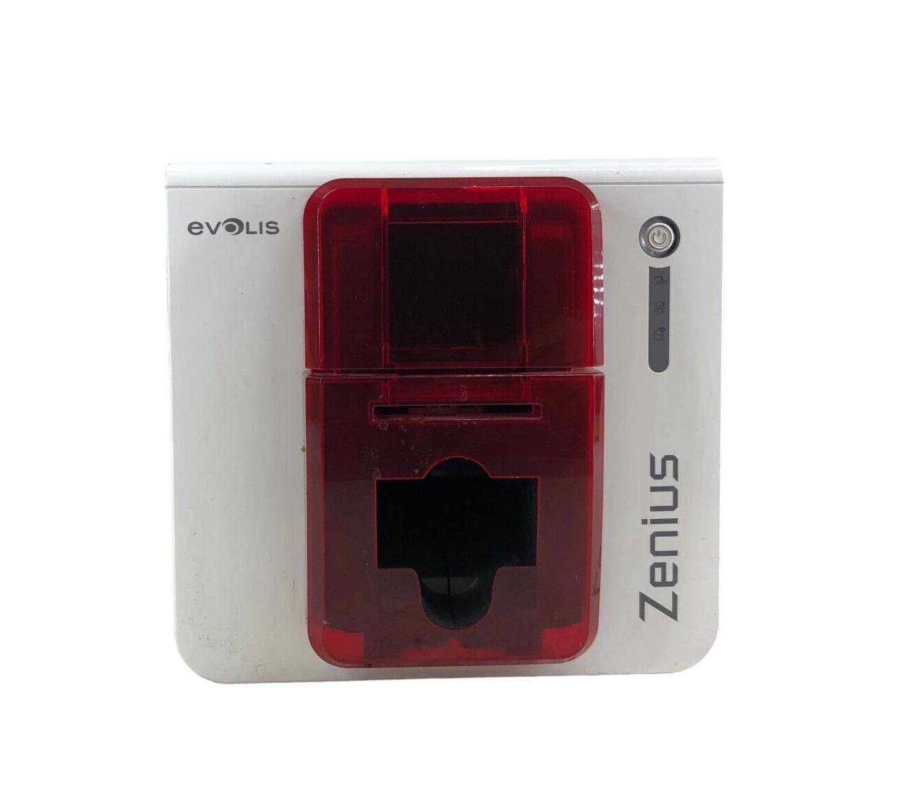 Evolis Zenius Classic ID Card Printer Single Sided USB Red Trim ZN1H0000RS