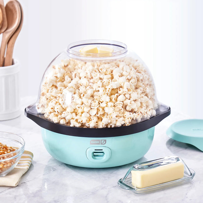 Dash 6 Quart SmartStore Stirring Popcorn Maker Light Blue NEW OPEN BOX