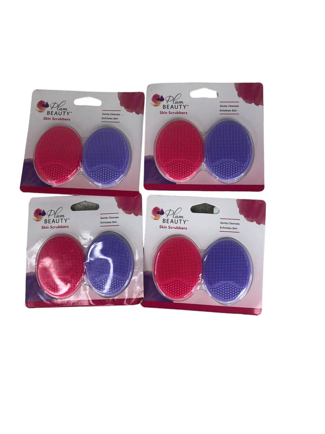 Lot of 4 PLUM BEAUTY Gentle Skin Scrubber/Cleaner Exfoliator  Two Pack