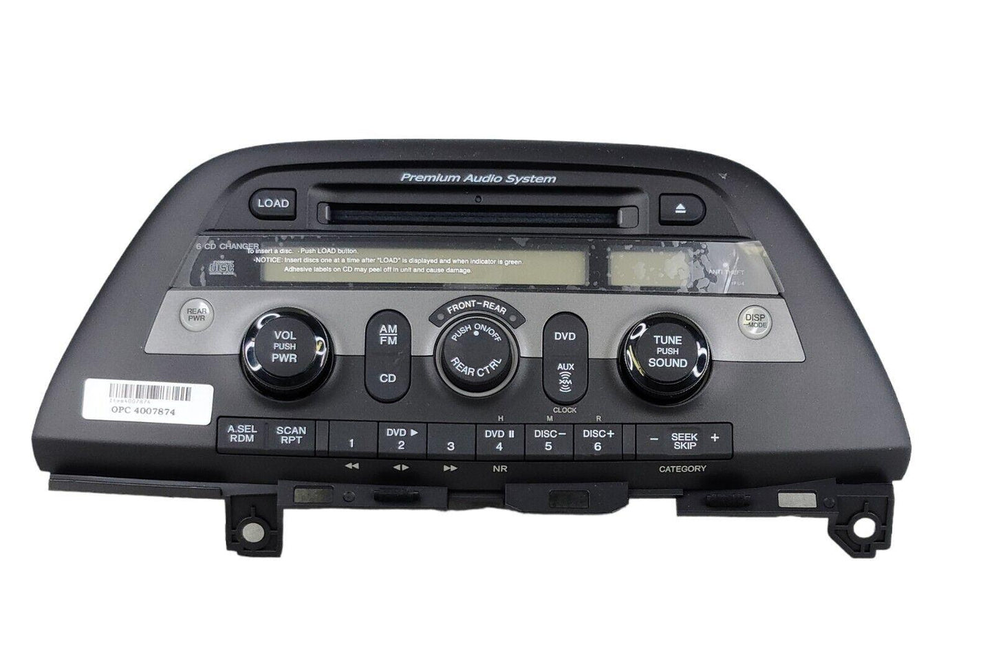 2005-2010 Honda Odyssey RADIO  AM FM XM 6 Disc CD MP3 Player 39100-SHJ-X320