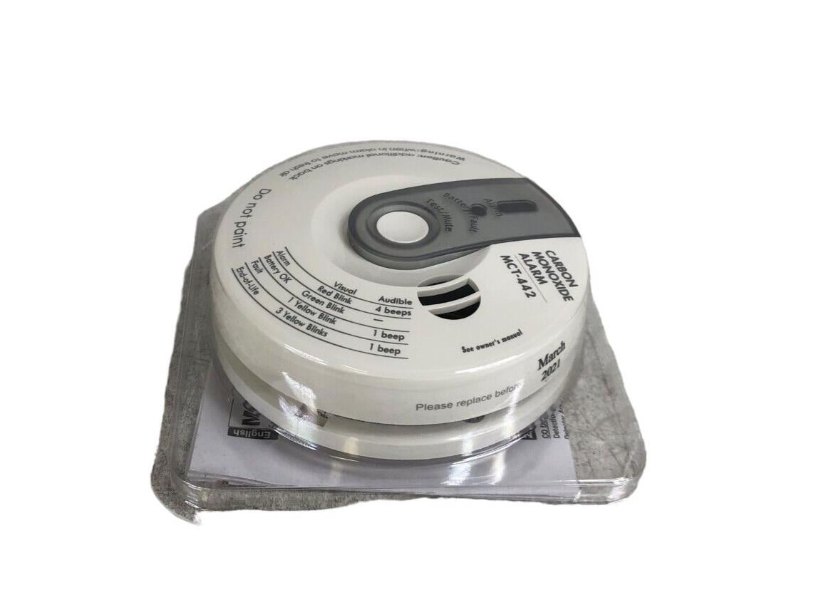Visonic MCT-442 N SMA (2.4GHz) WH Wireless Carbon Monoxide Detector New
