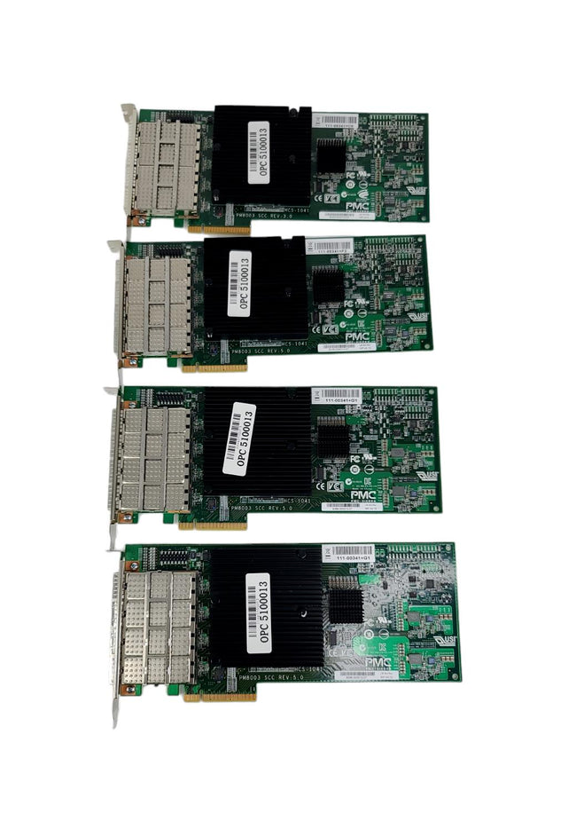 Lot Of 4 NetApp PM8003 PMC-Sierra 6086-000010-07 Quad Port QSFP SAS Controller