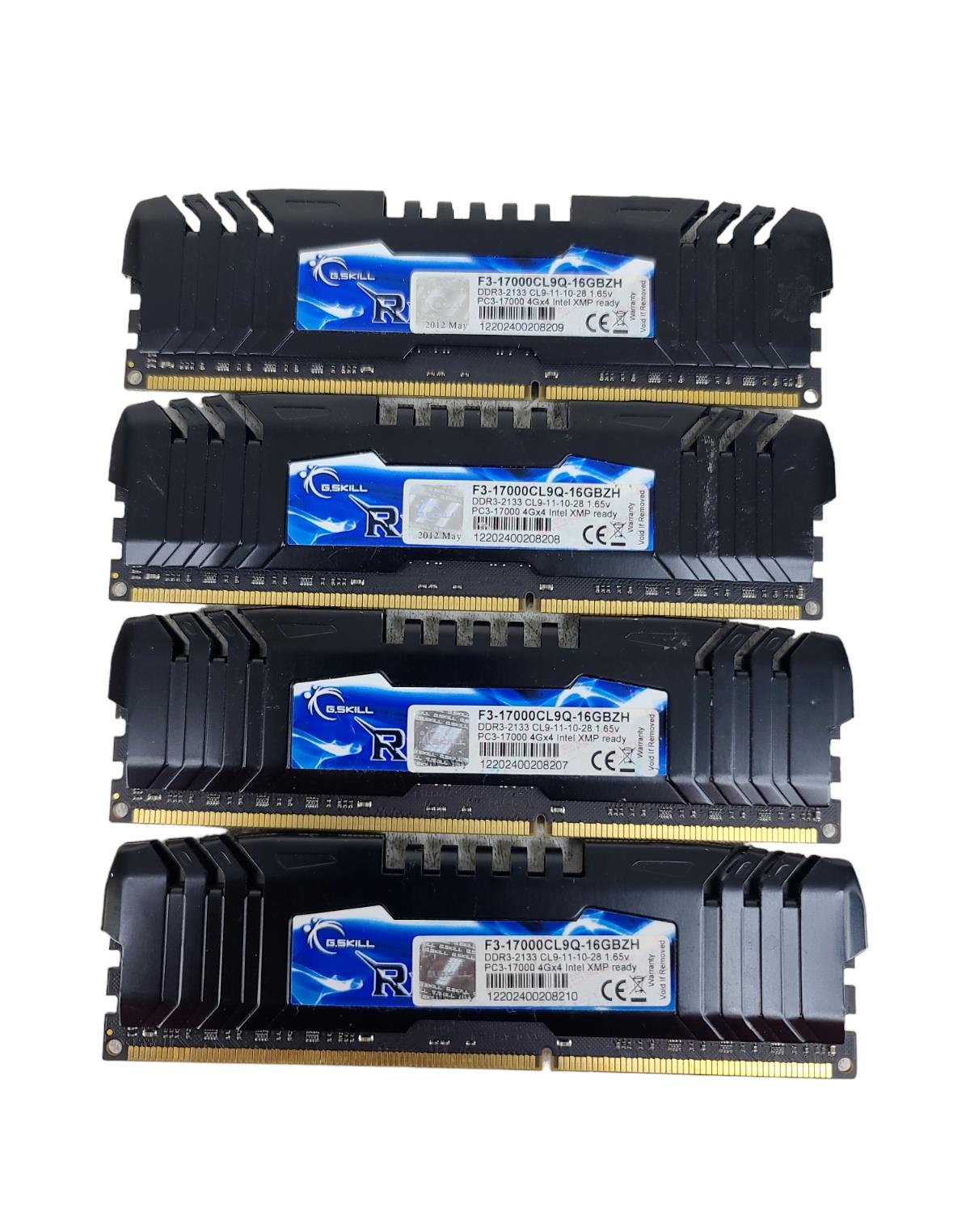 Gskill RipJaws Z F3-17000CL9Q-16GBZH DDR3-2133 CL9-11-10-28 4Gx4 INTEL XMP READY